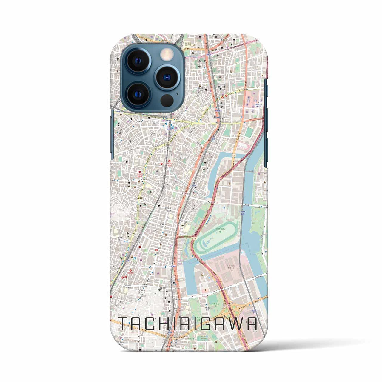 【立会川(東京都)】地図柄iPhoneケース(バックカバータイプ)