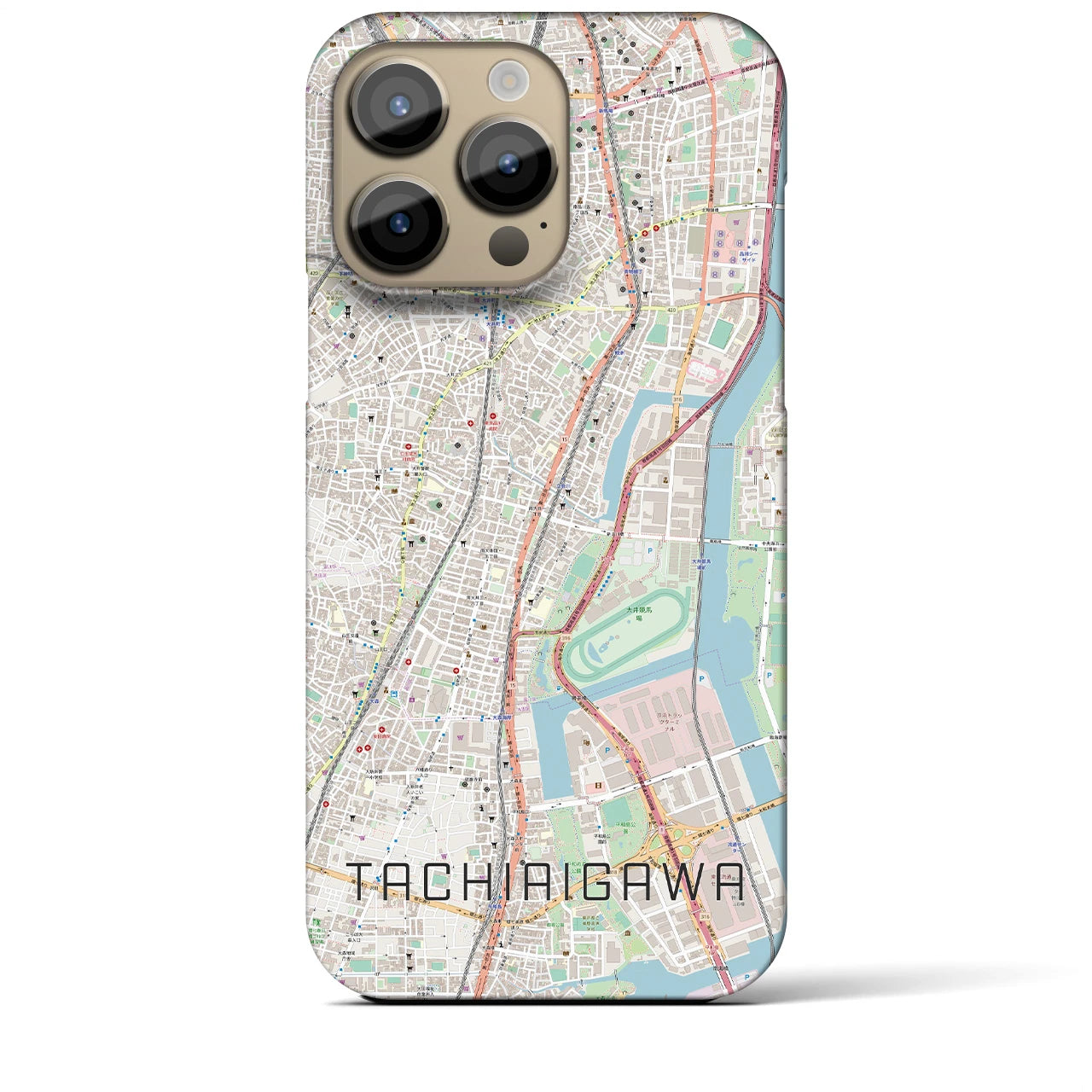 【立会川(東京都)】地図柄iPhoneケース(バックカバータイプ)