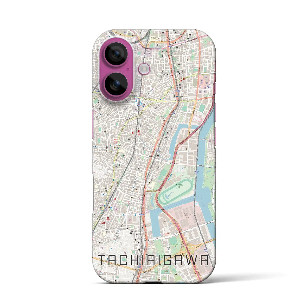 【立会川(東京都)】地図柄iPhoneケース(バックカバータイプ)