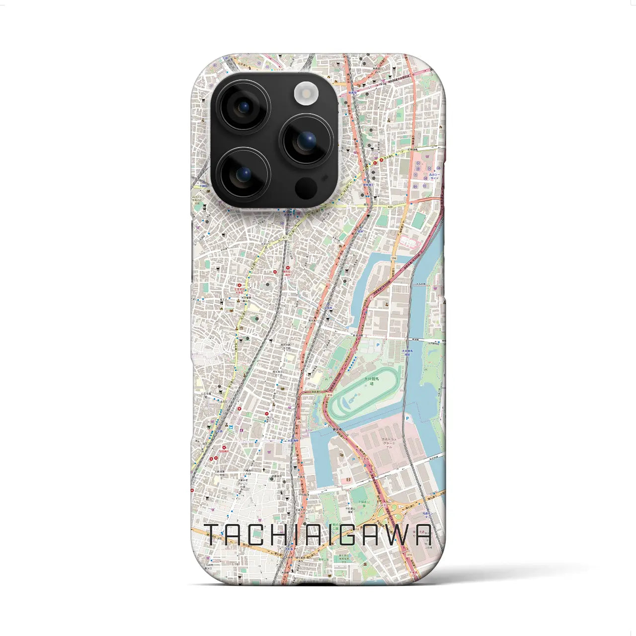 【立会川(東京都)】地図柄iPhoneケース(バックカバータイプ)