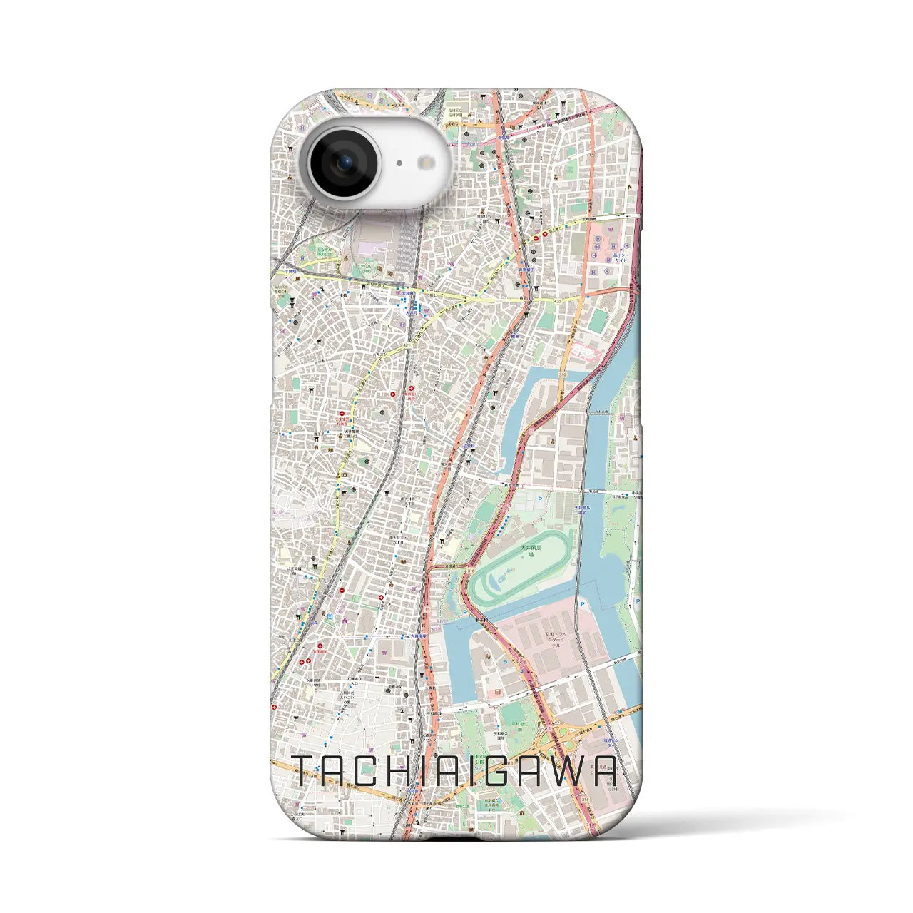 【立会川(東京都)】地図柄iPhoneケース(バックカバータイプ)