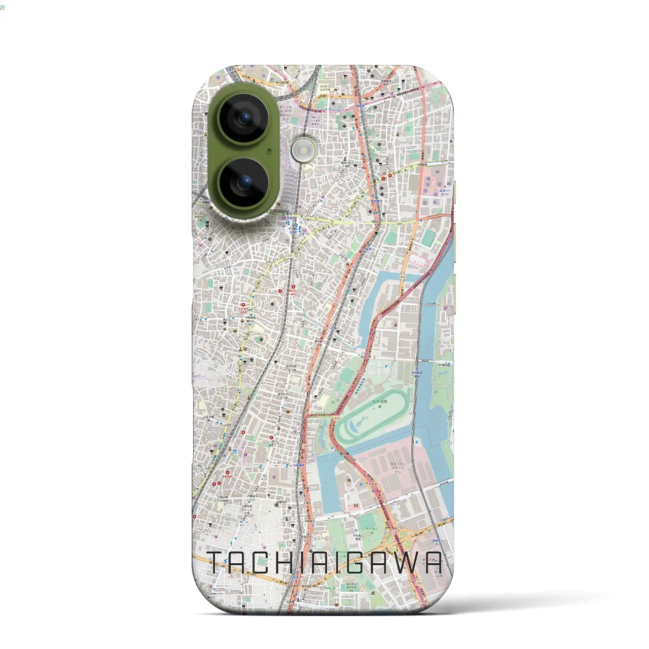 【立会川(東京都)】地図柄iPhoneケース(バックカバータイプ)