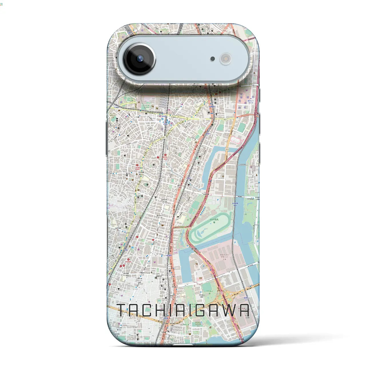 【立会川(東京都)】地図柄iPhoneケース(バックカバータイプ)