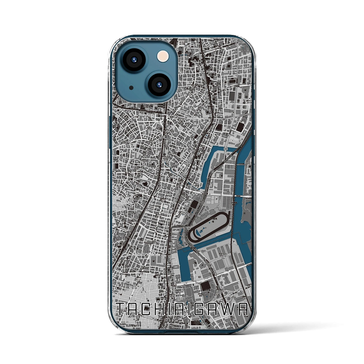 【立会川(東京都)】地図柄iPhoneケース(クリアタイプ)