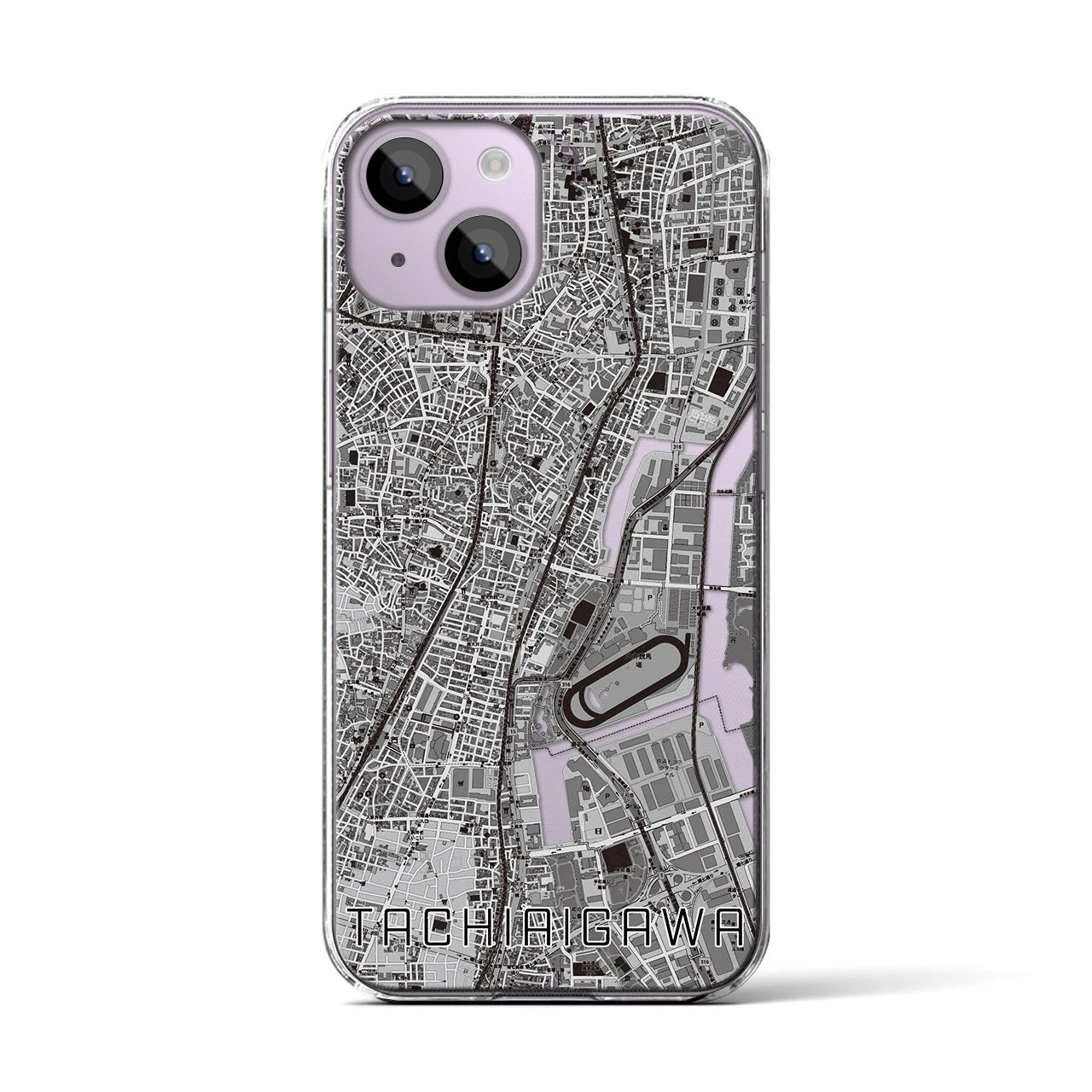 【立会川(東京都)】地図柄iPhoneケース(クリアタイプ)