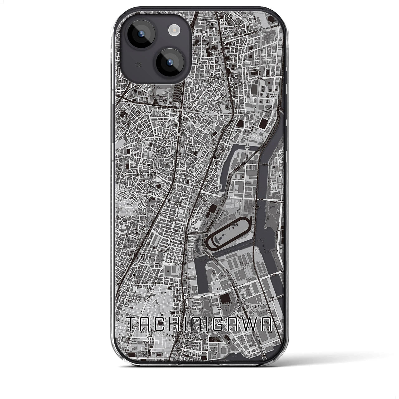 【立会川(東京都)】地図柄iPhoneケース(クリアタイプ)