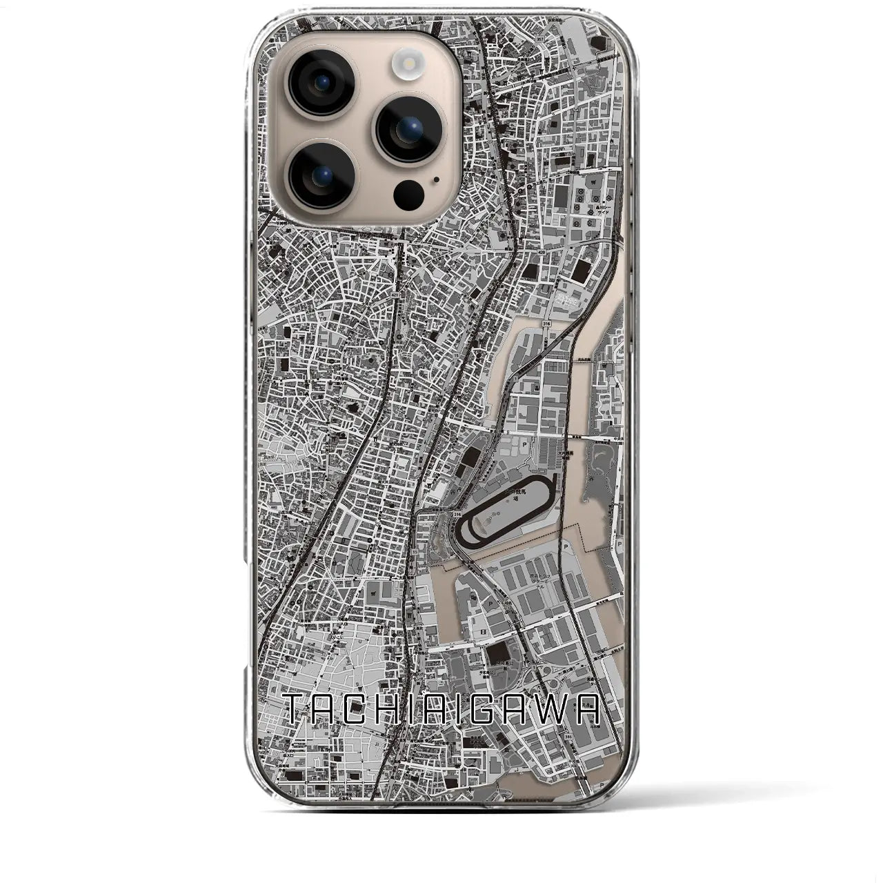 【立会川(東京都)】地図柄iPhoneケース(クリアタイプ)