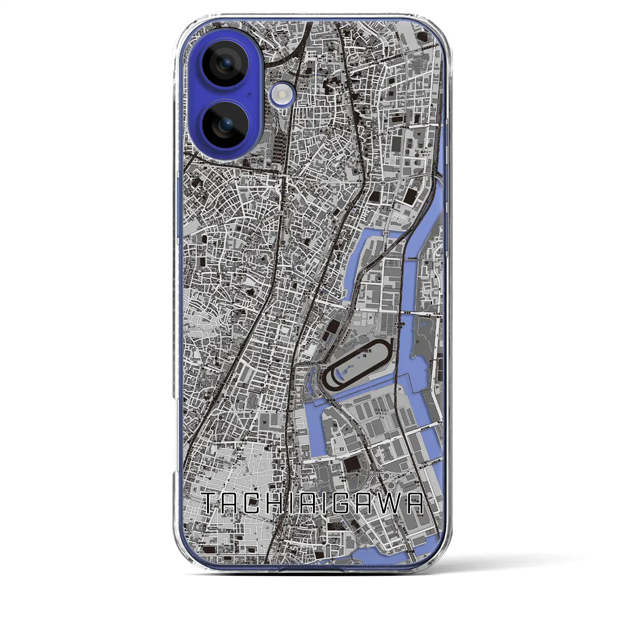 【立会川(東京都)】地図柄iPhoneケース(クリアタイプ)