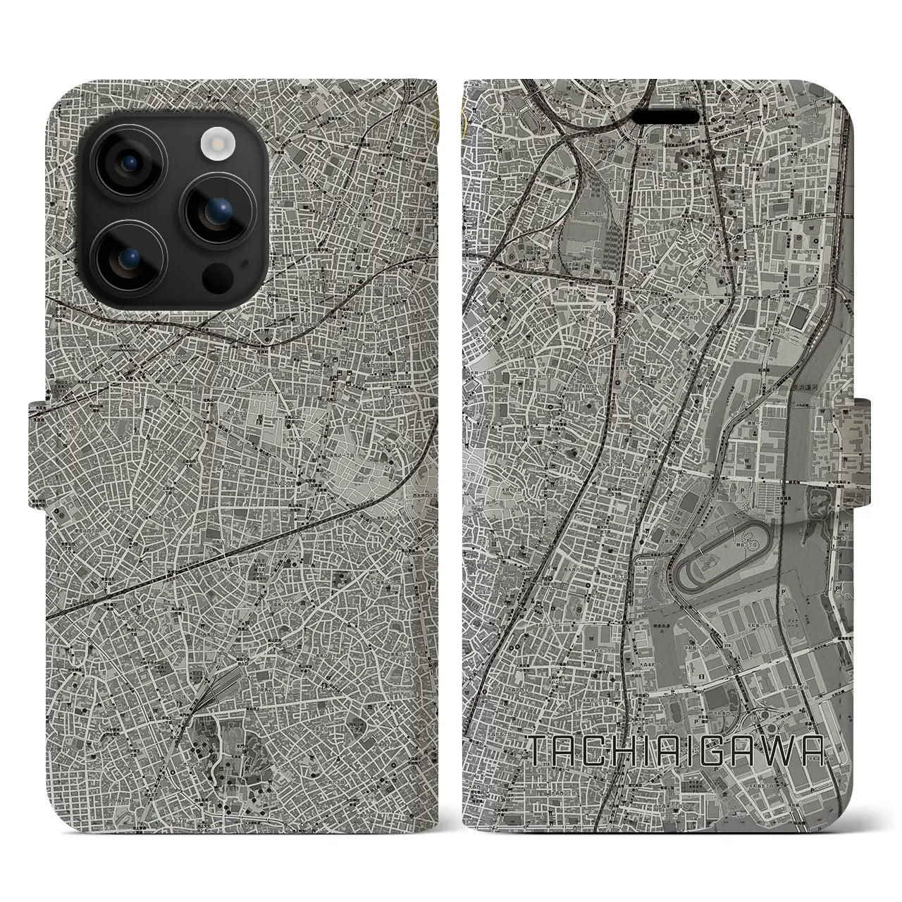 【立会川(東京都)】地図柄iPhoneケース(手帳タイプ)
