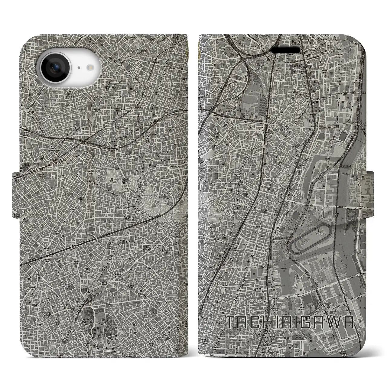 【立会川(東京都)】地図柄iPhoneケース(手帳タイプ)