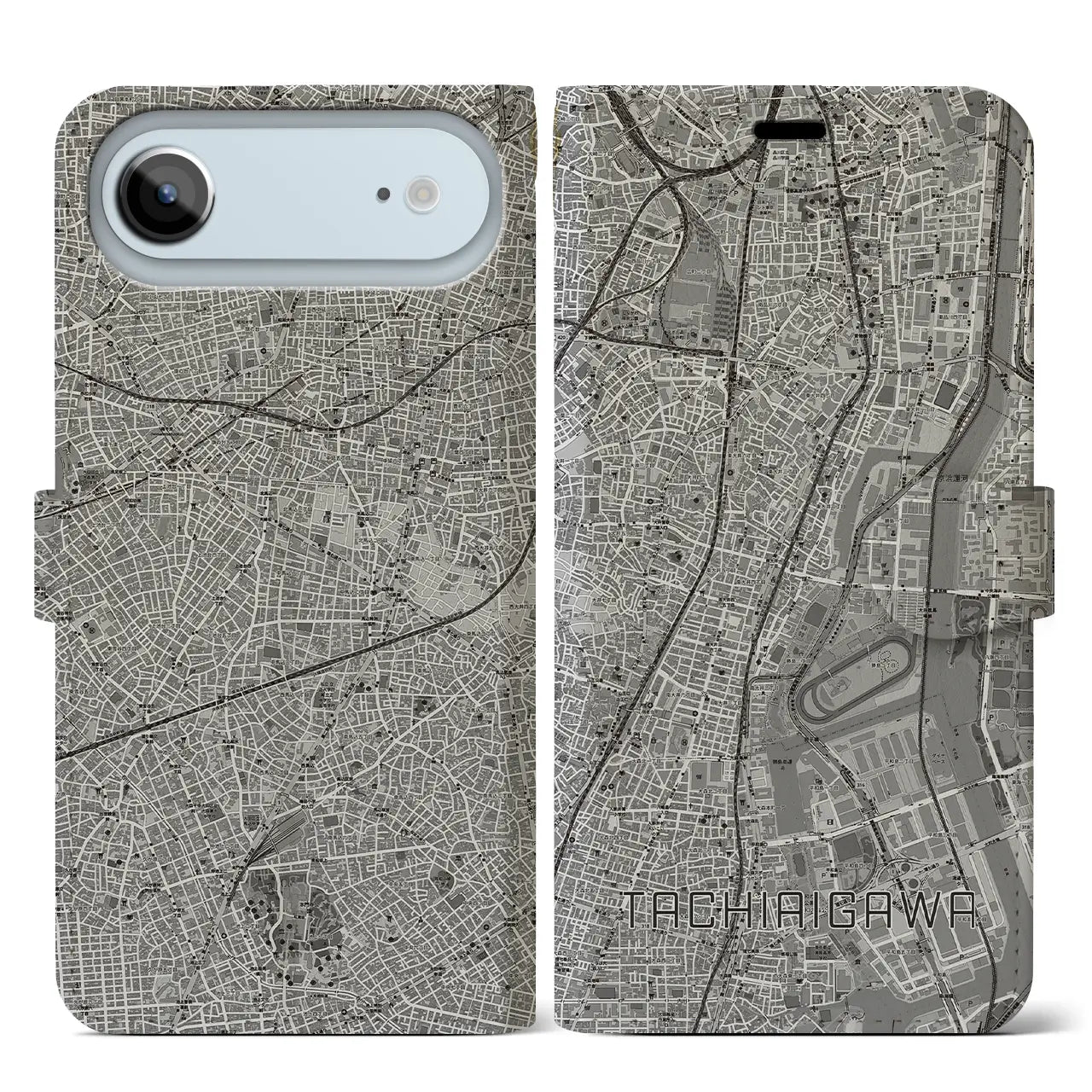 【立会川(東京都)】地図柄iPhoneケース(手帳タイプ)