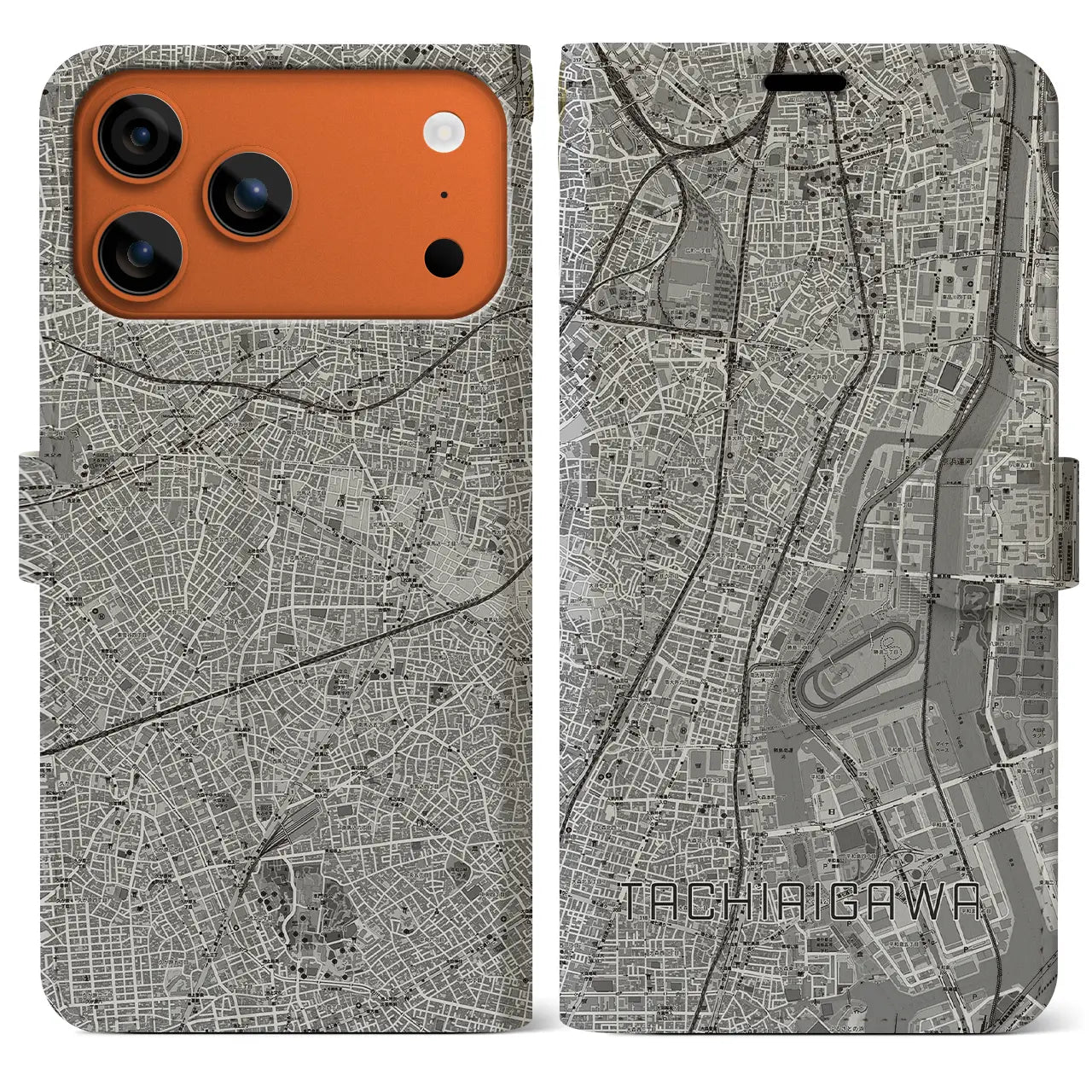 【立会川(東京都)】地図柄iPhoneケース(手帳タイプ)