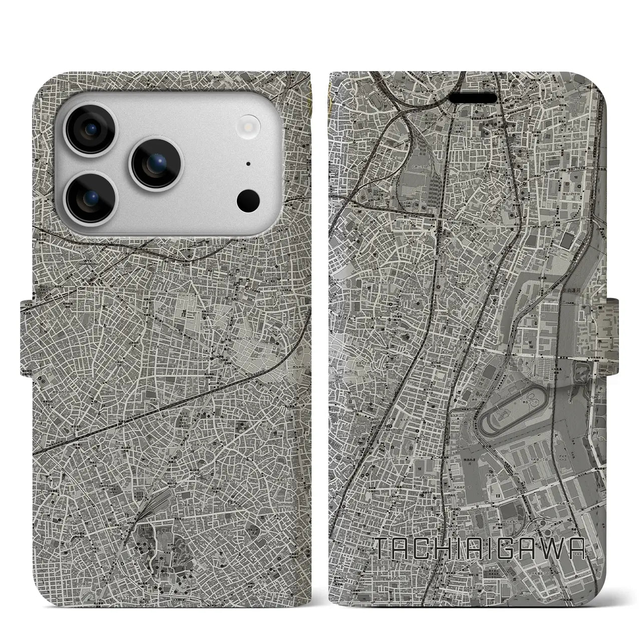 【立会川(東京都)】地図柄iPhoneケース(手帳タイプ)