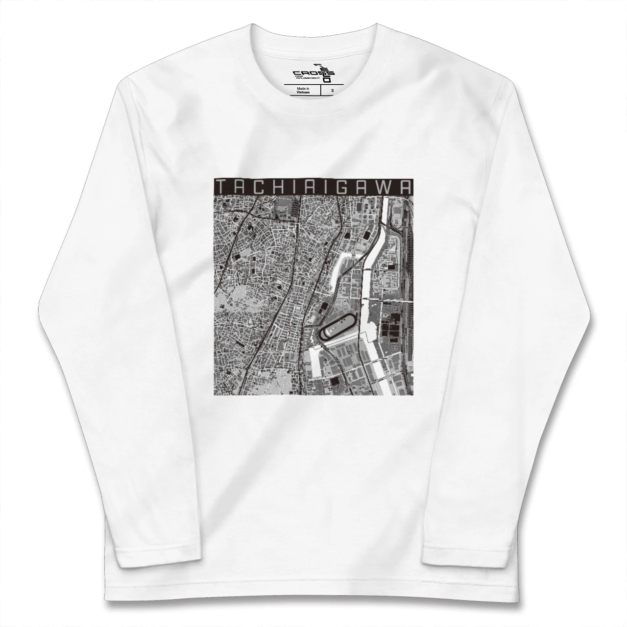 【立会川(東京都)】地図柄ロングスリーブTシャツ