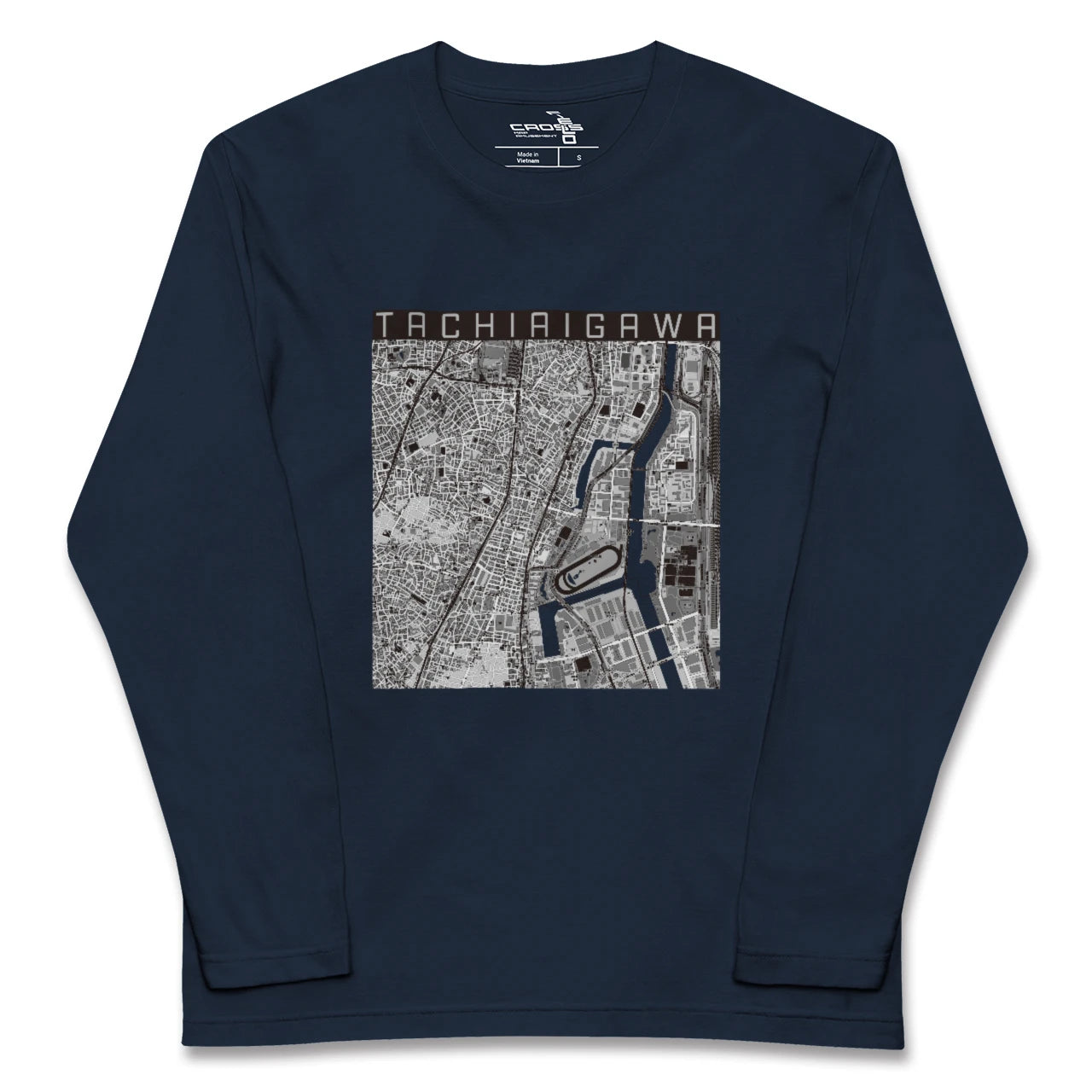 【立会川(東京都)】地図柄ロングスリーブTシャツ