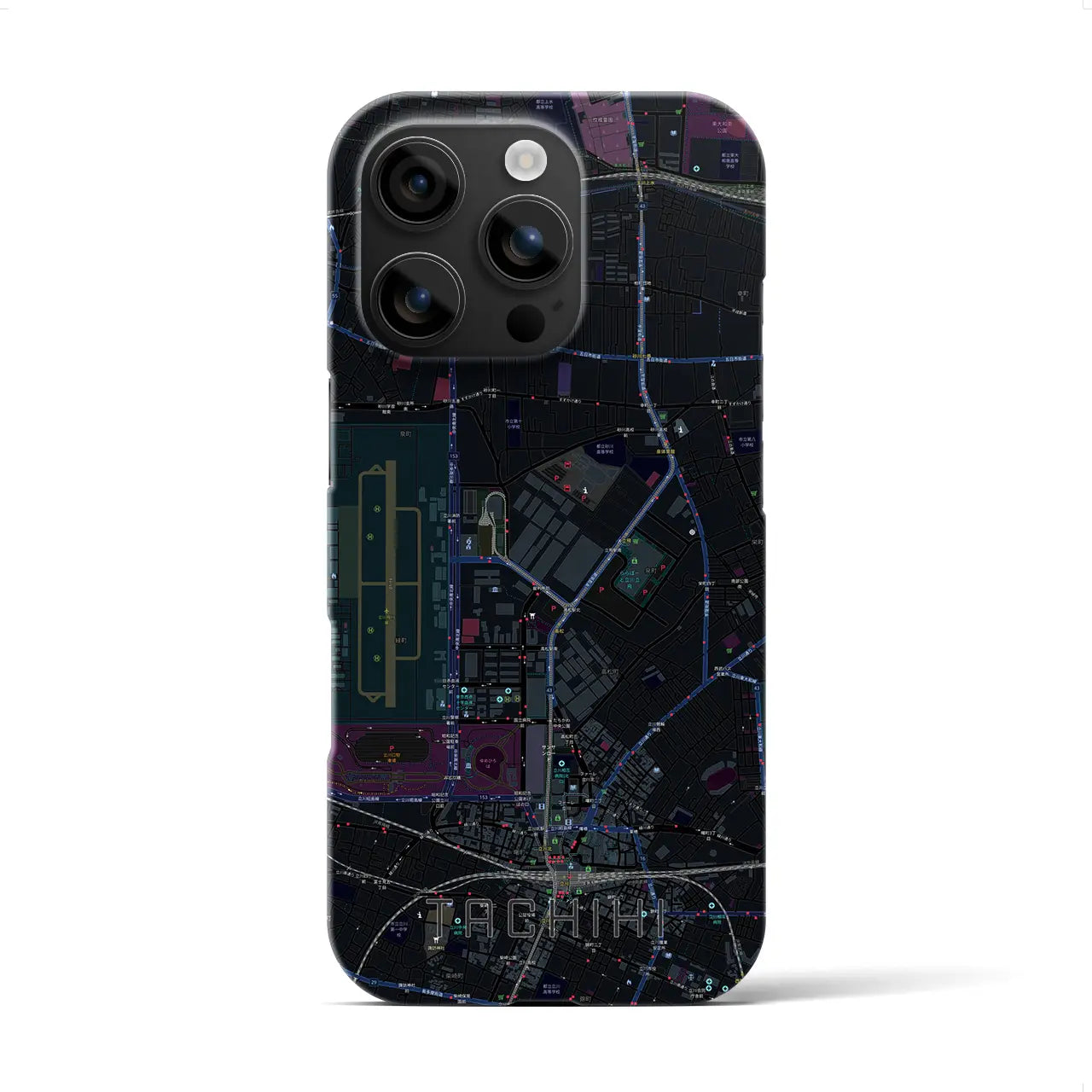 【立飛(東京都)】地図柄iPhoneケース(バックカバータイプ)