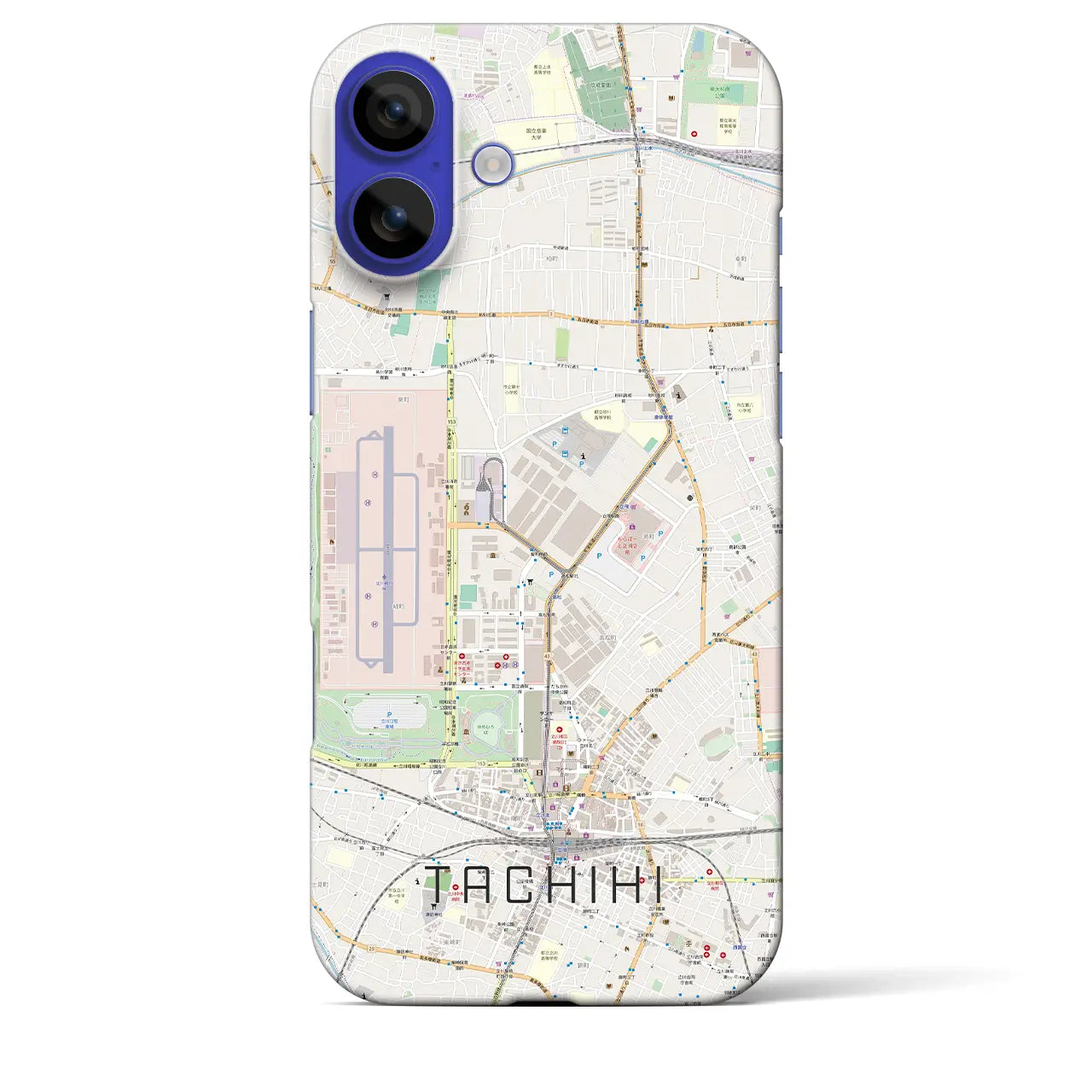 【立飛(東京都)】地図柄iPhoneケース(バックカバータイプ)ナチュラル・iPhone 16 Pro Max 用
