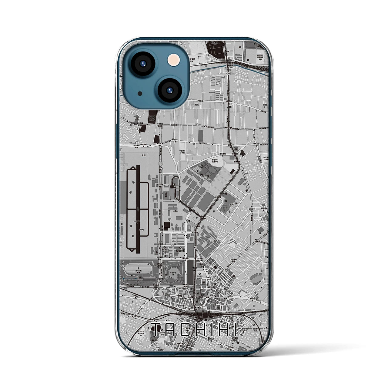 【立飛(東京都)】地図柄iPhoneケース(クリアタイプ)