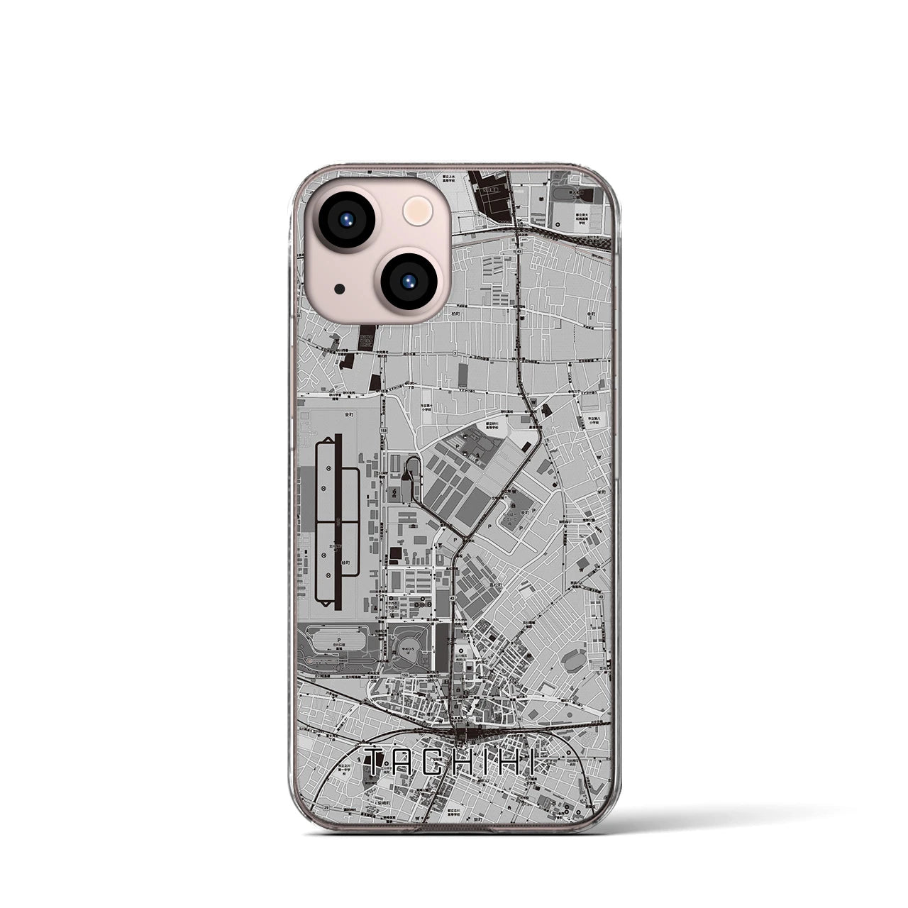 【立飛(東京都)】地図柄iPhoneケース(クリアタイプ)