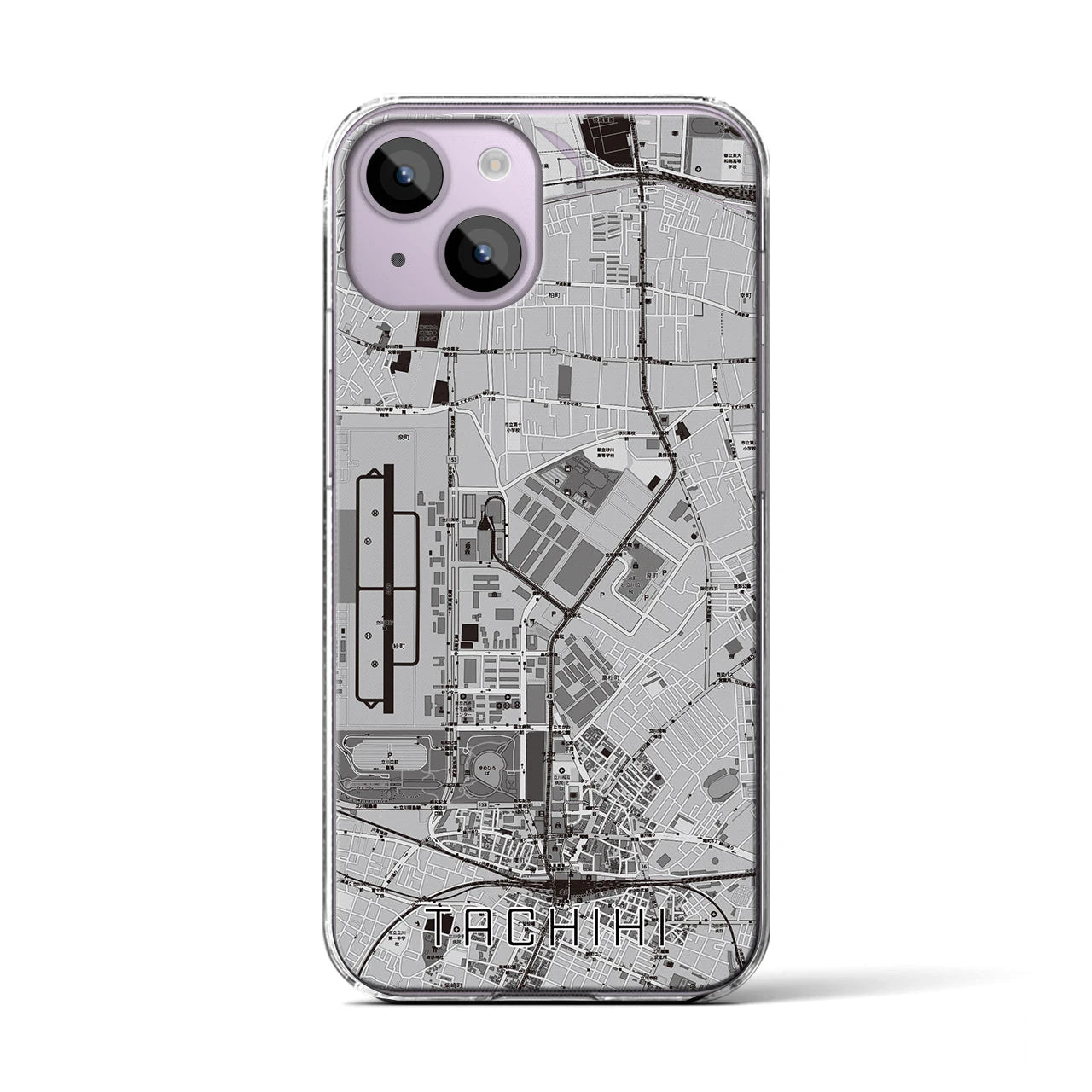 【立飛(東京都)】地図柄iPhoneケース(クリアタイプ)