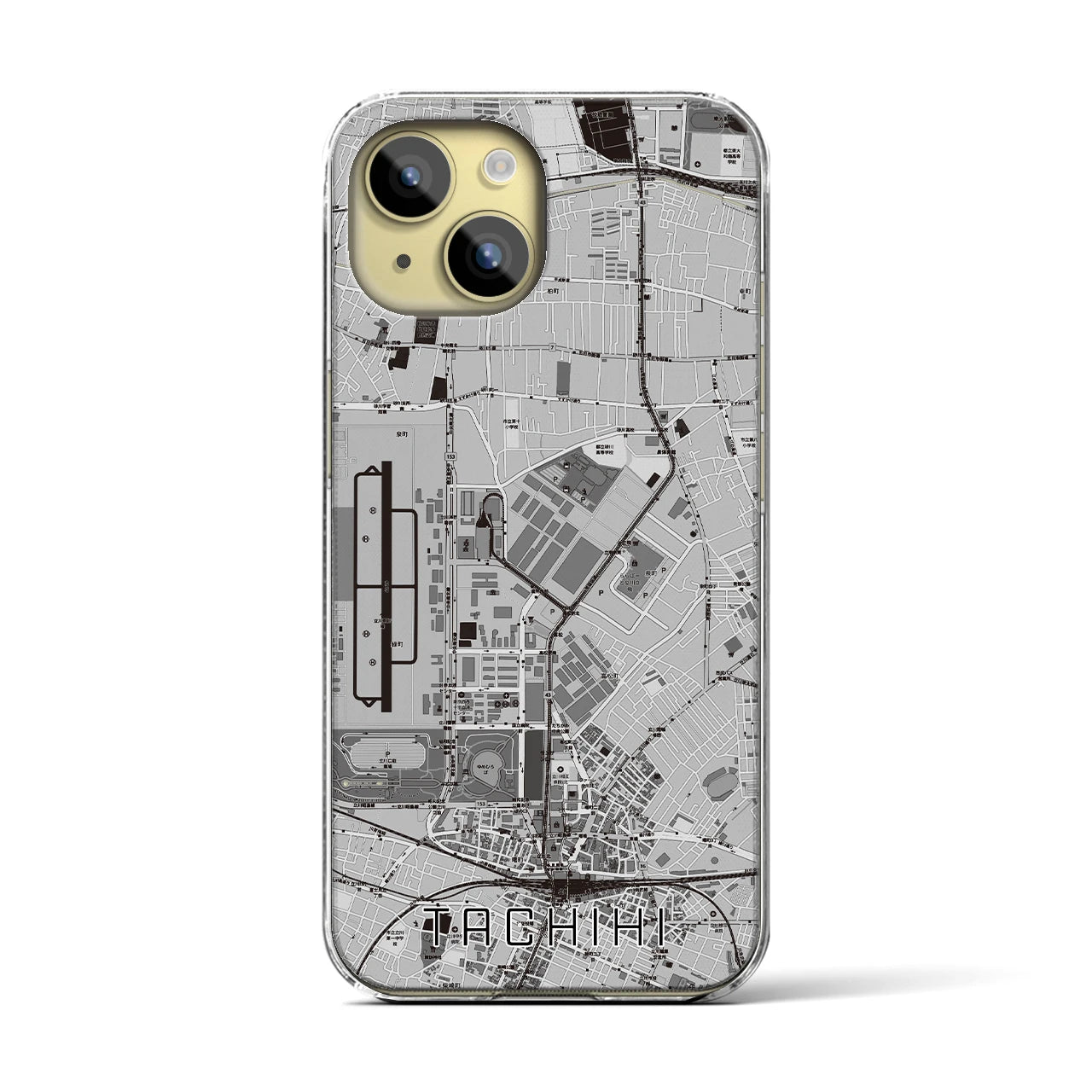 【立飛(東京都)】地図柄iPhoneケース(クリアタイプ)