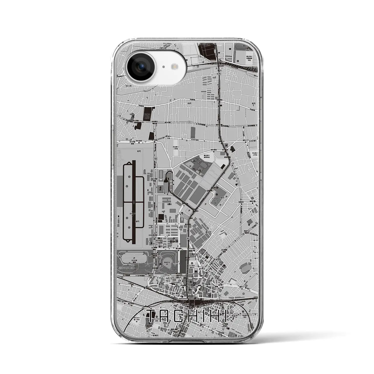 【立飛(東京都)】地図柄iPhoneケース(クリアタイプ)