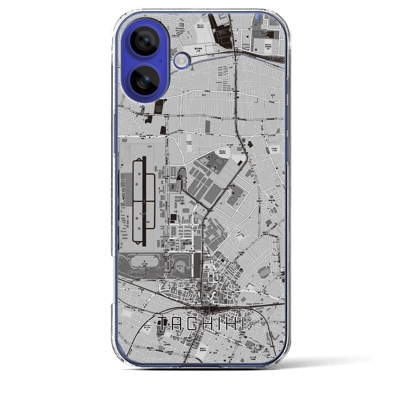 【立飛(東京都)】地図柄iPhoneケース(クリアタイプ)