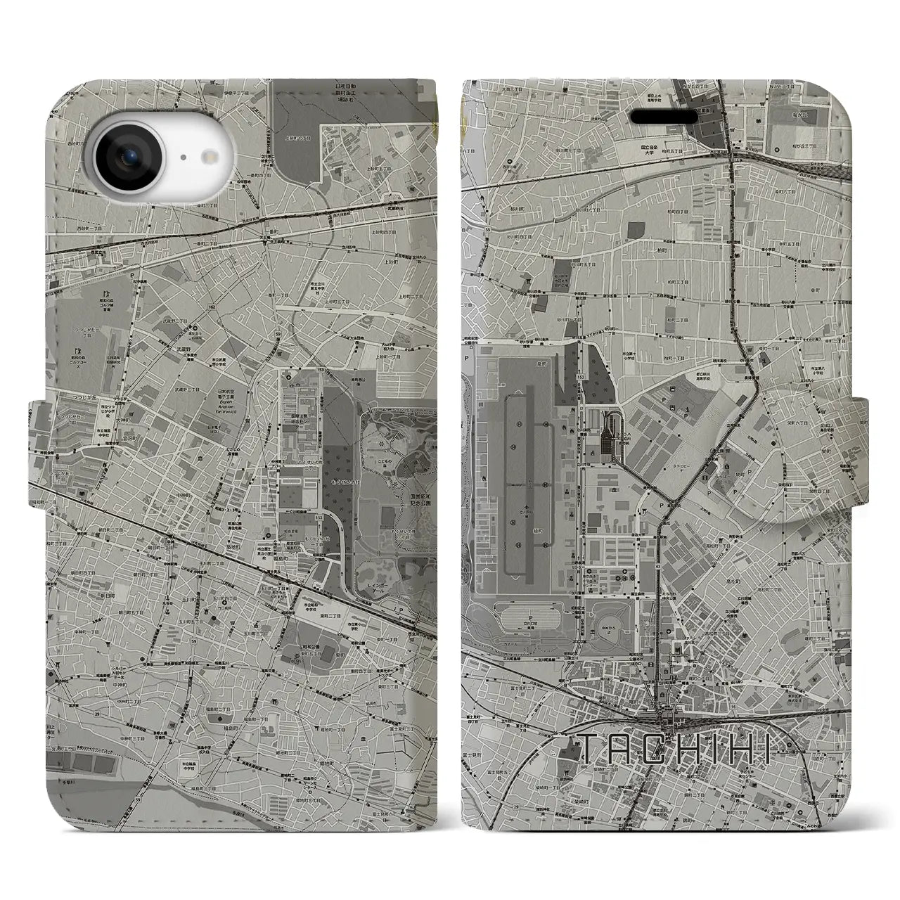 【立飛(東京都)】地図柄iPhoneケース(手帳タイプ)