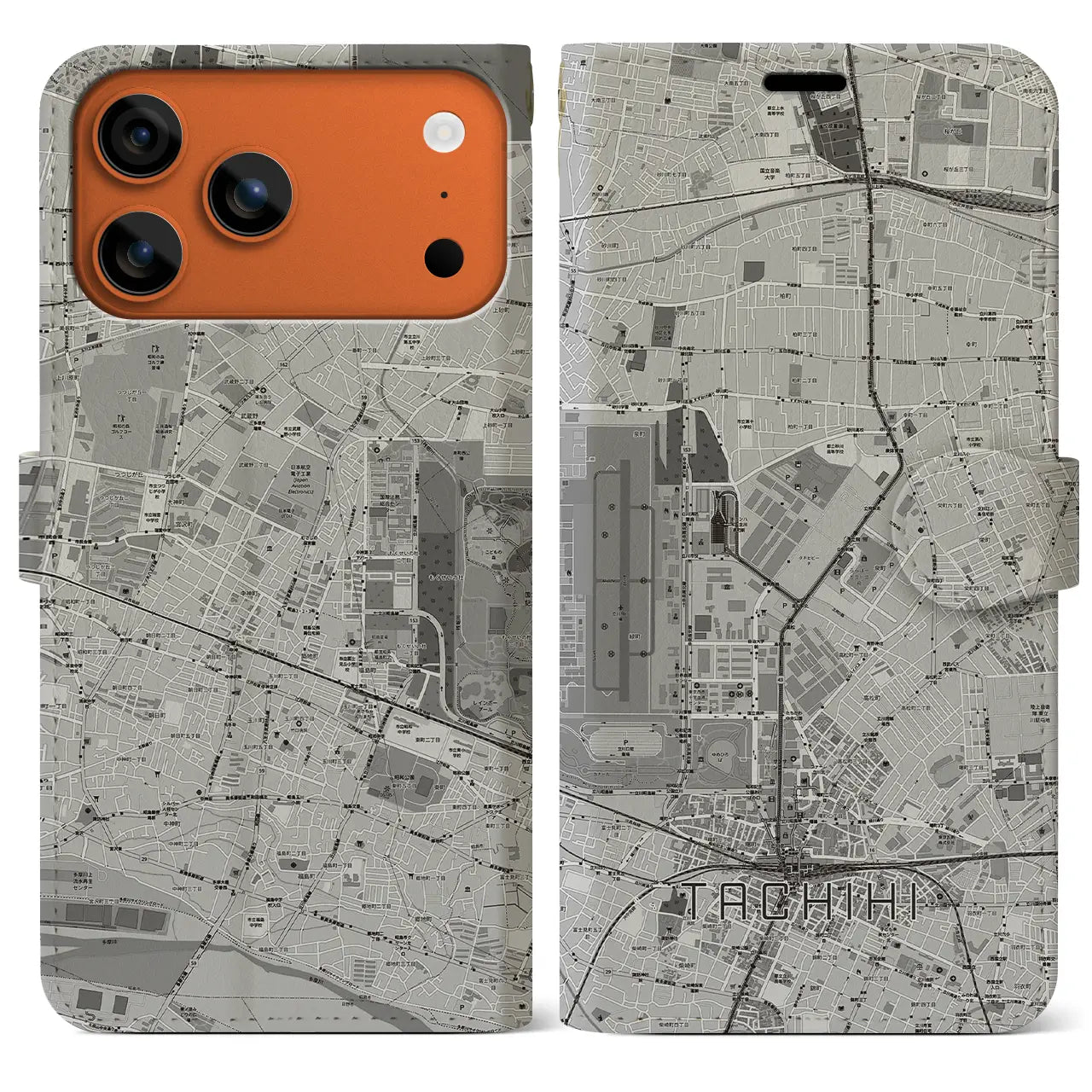 【立飛(東京都)】地図柄iPhoneケース(手帳タイプ)