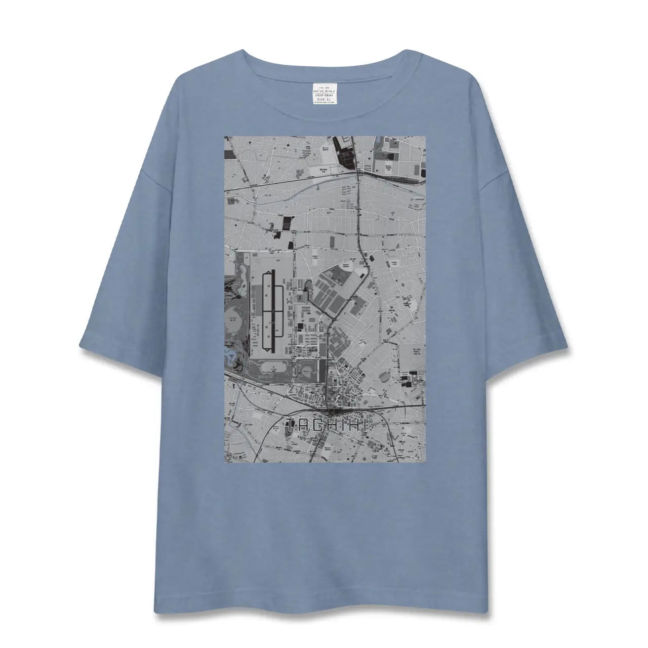 【立飛(東京都)】地図柄ビッグシルエットTシャツ