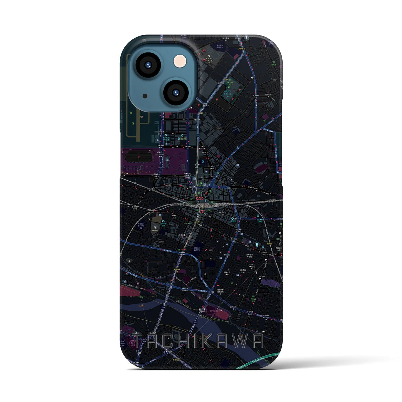 【立川(東京都)】地図柄iPhoneケース(バックカバータイプ)