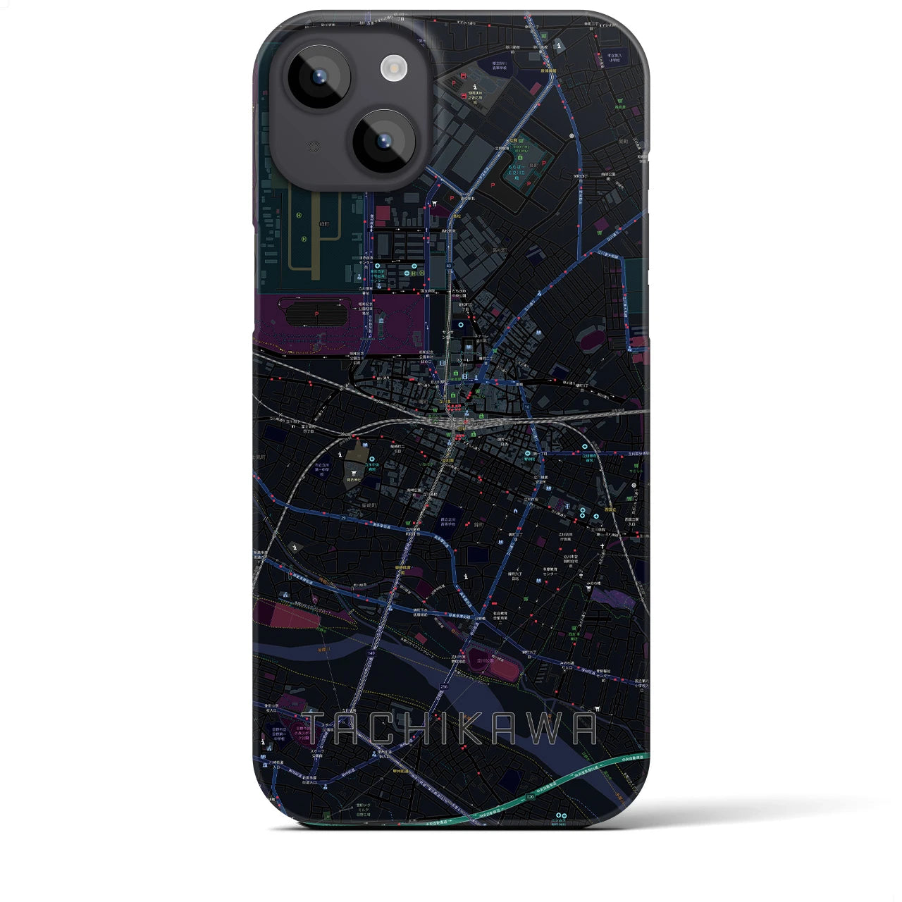 【立川(東京都)】地図柄iPhoneケース(バックカバータイプ)
