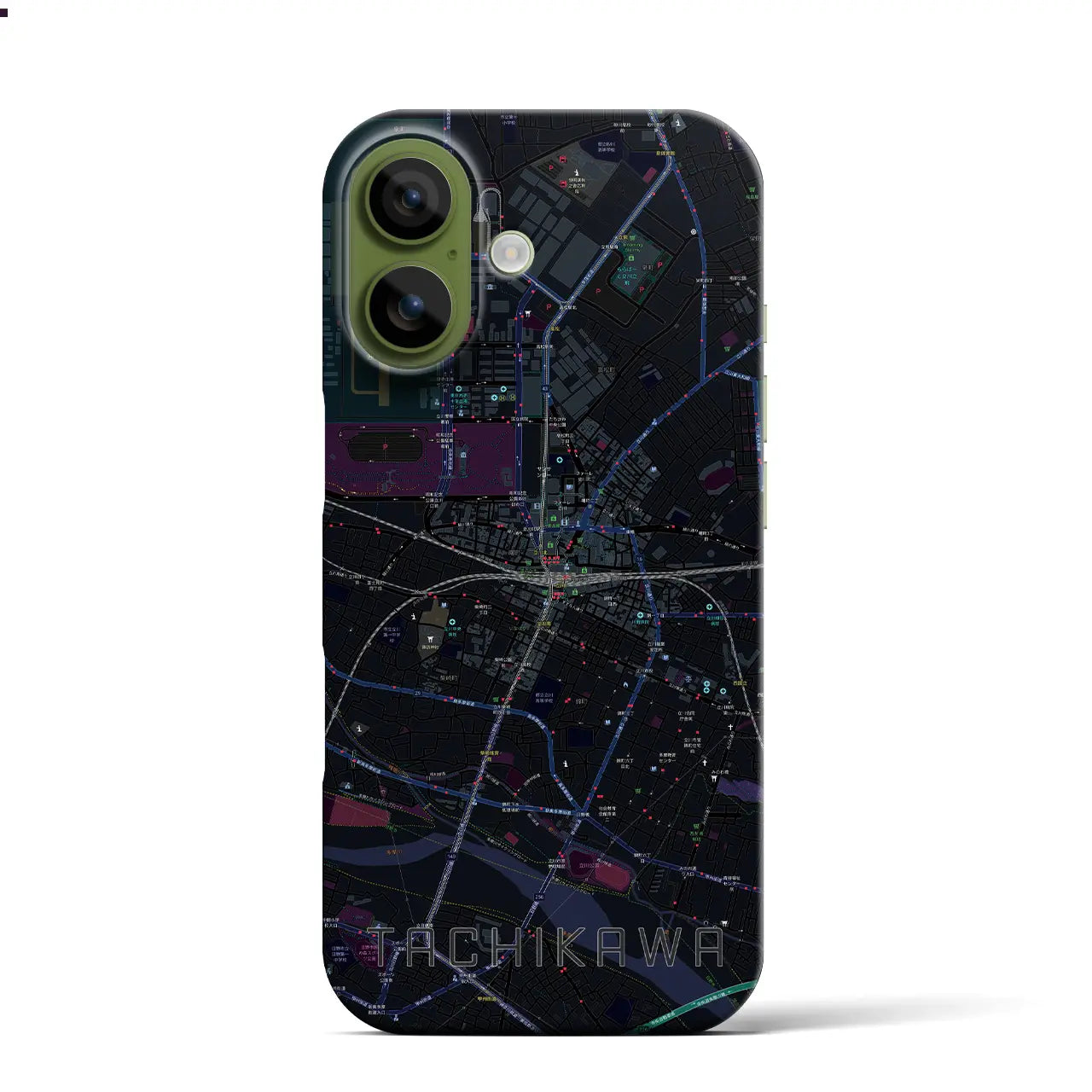 【立川(東京都)】地図柄iPhoneケース(バックカバータイプ)