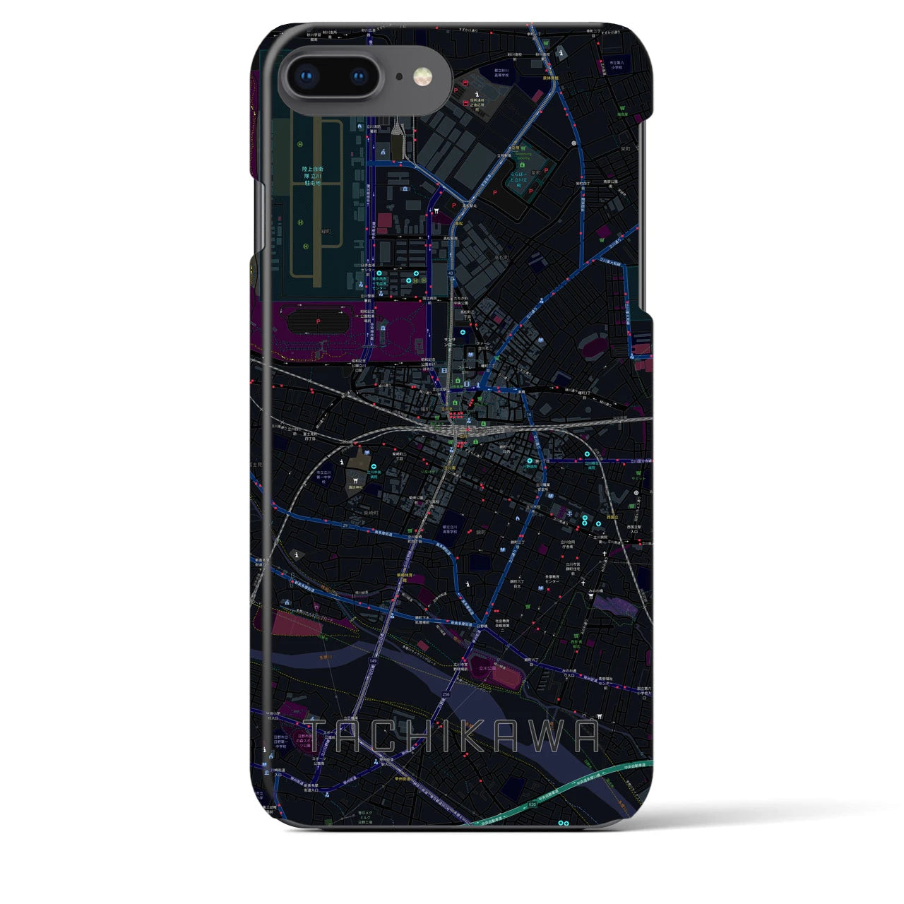 【立川(東京都)】地図柄iPhoneケース(バックカバータイプ)