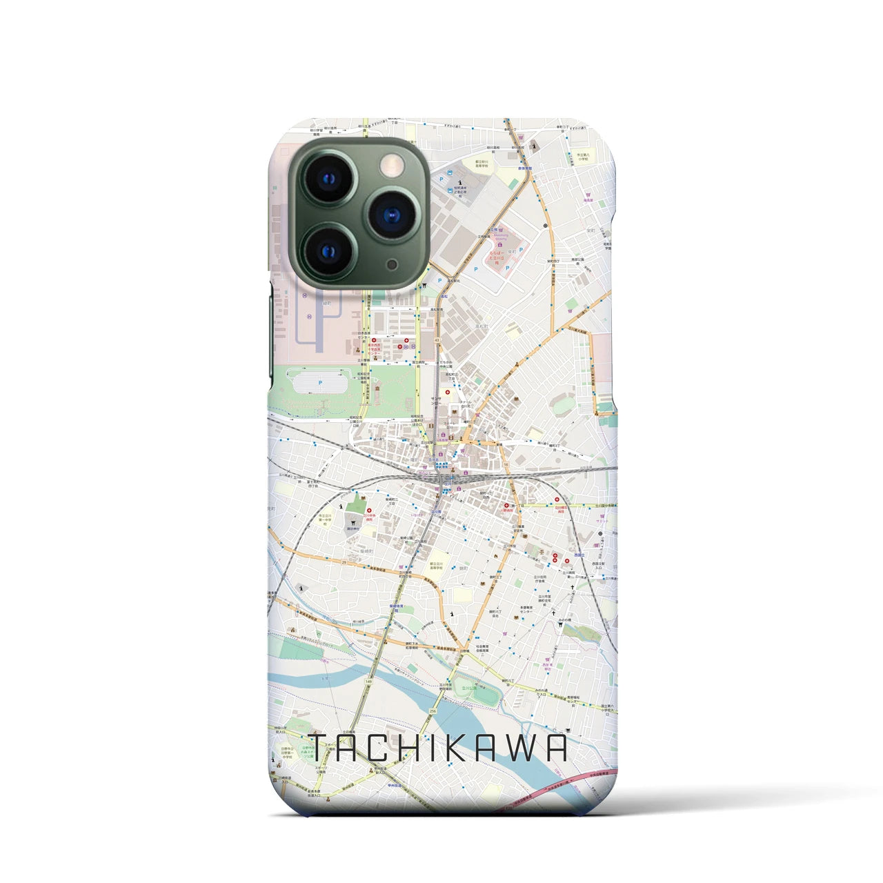 【立川(東京都)】地図柄iPhoneケース(バックカバータイプ)