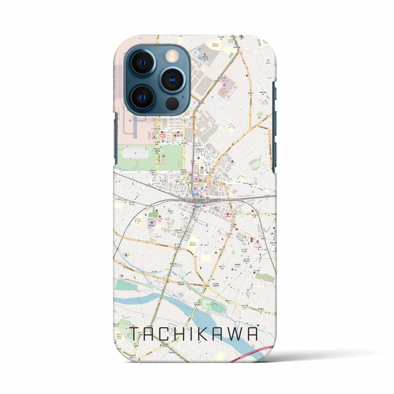 【立川(東京都)】地図柄iPhoneケース(バックカバータイプ)