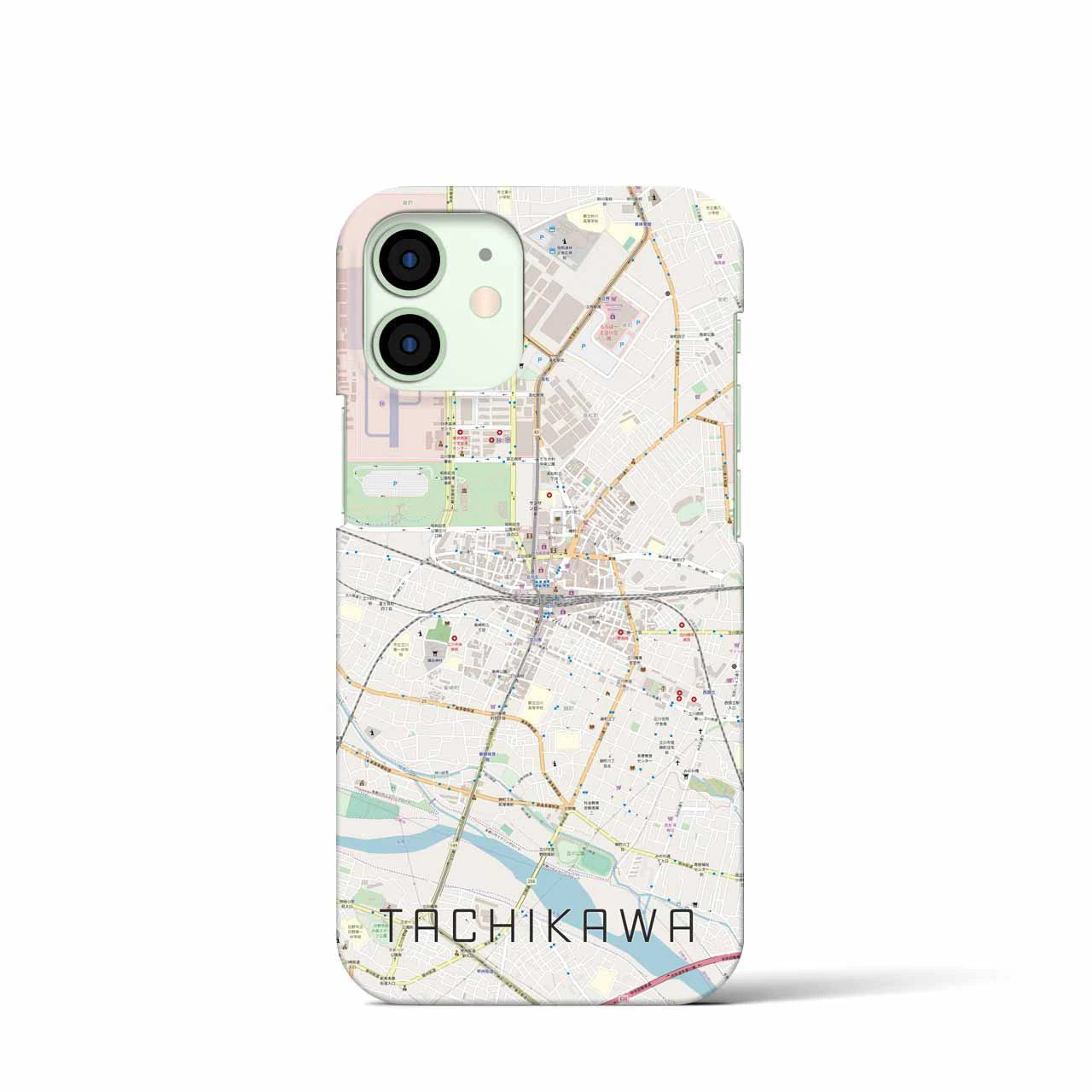 【立川(東京都)】地図柄iPhoneケース(バックカバータイプ)