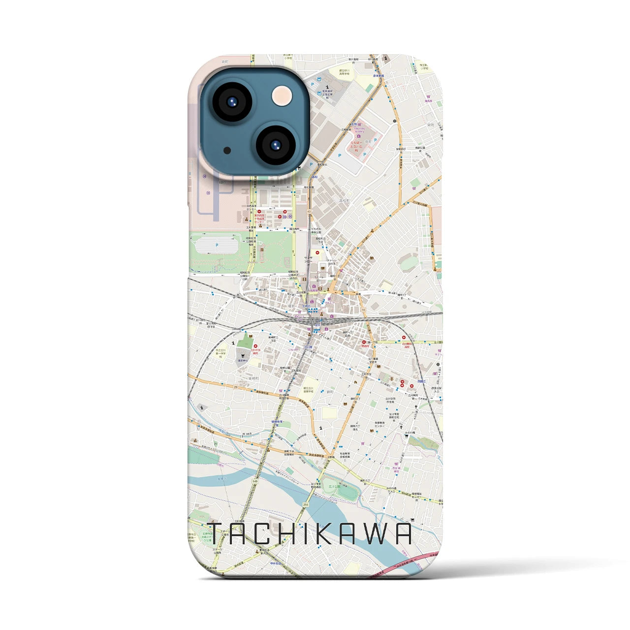【立川(東京都)】地図柄iPhoneケース(バックカバータイプ)