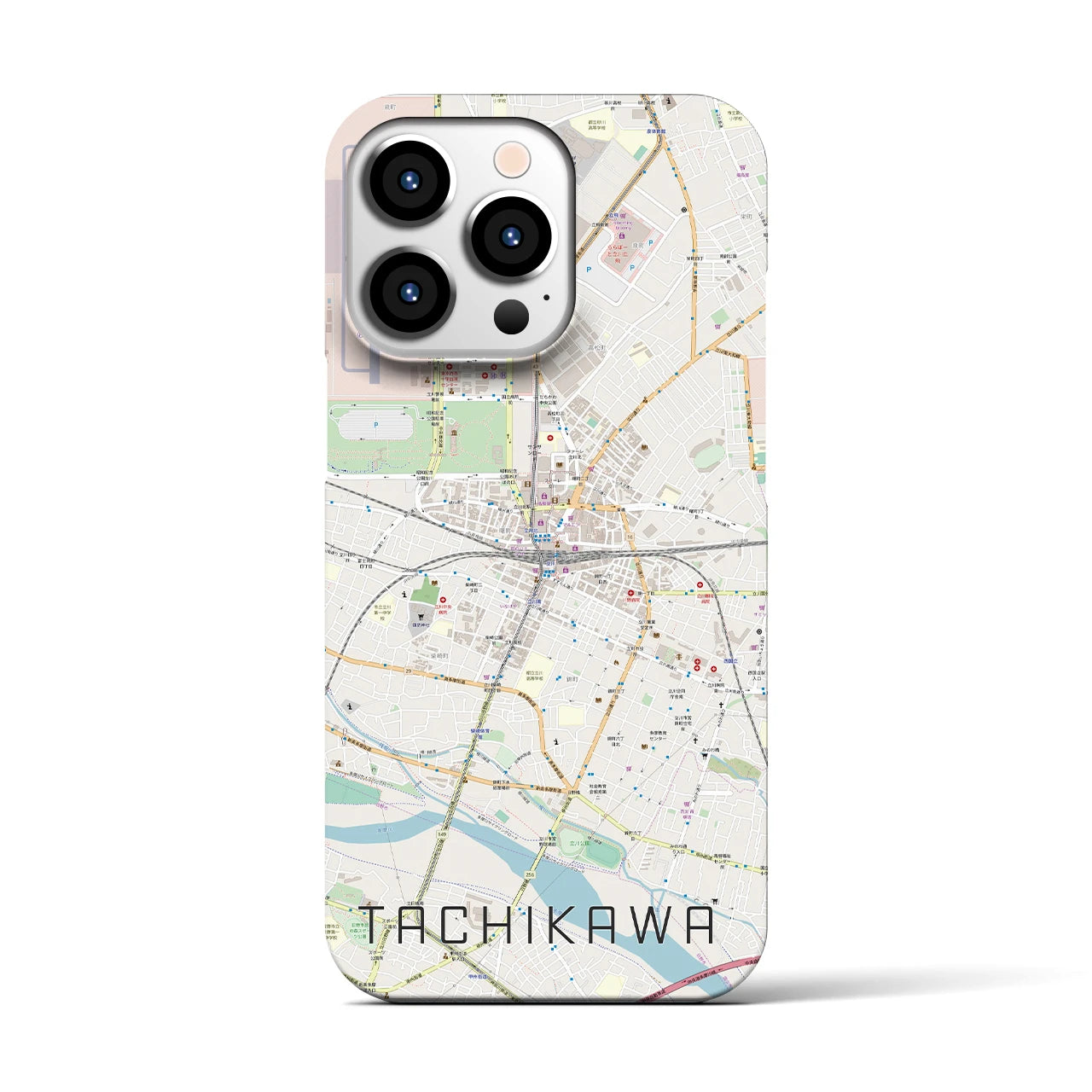 【立川(東京都)】地図柄iPhoneケース(バックカバータイプ)