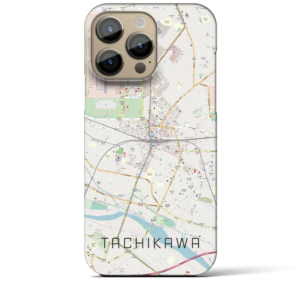 【立川(東京都)】地図柄iPhoneケース(バックカバータイプ)