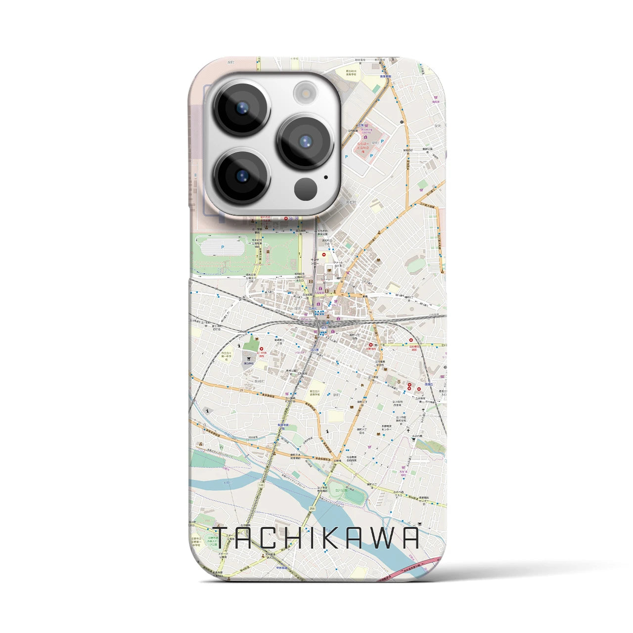 【立川(東京都)】地図柄iPhoneケース(バックカバータイプ)