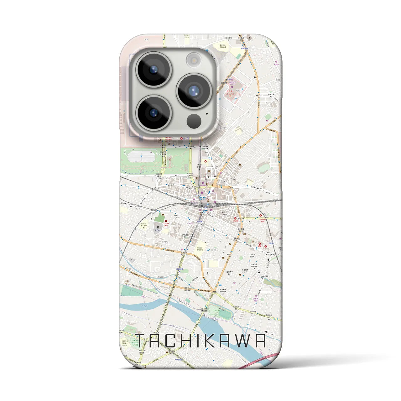 【立川(東京都)】地図柄iPhoneケース(バックカバータイプ)