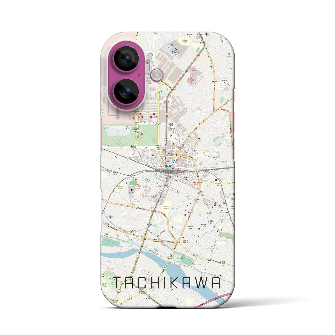 【立川(東京都)】地図柄iPhoneケース(バックカバータイプ)