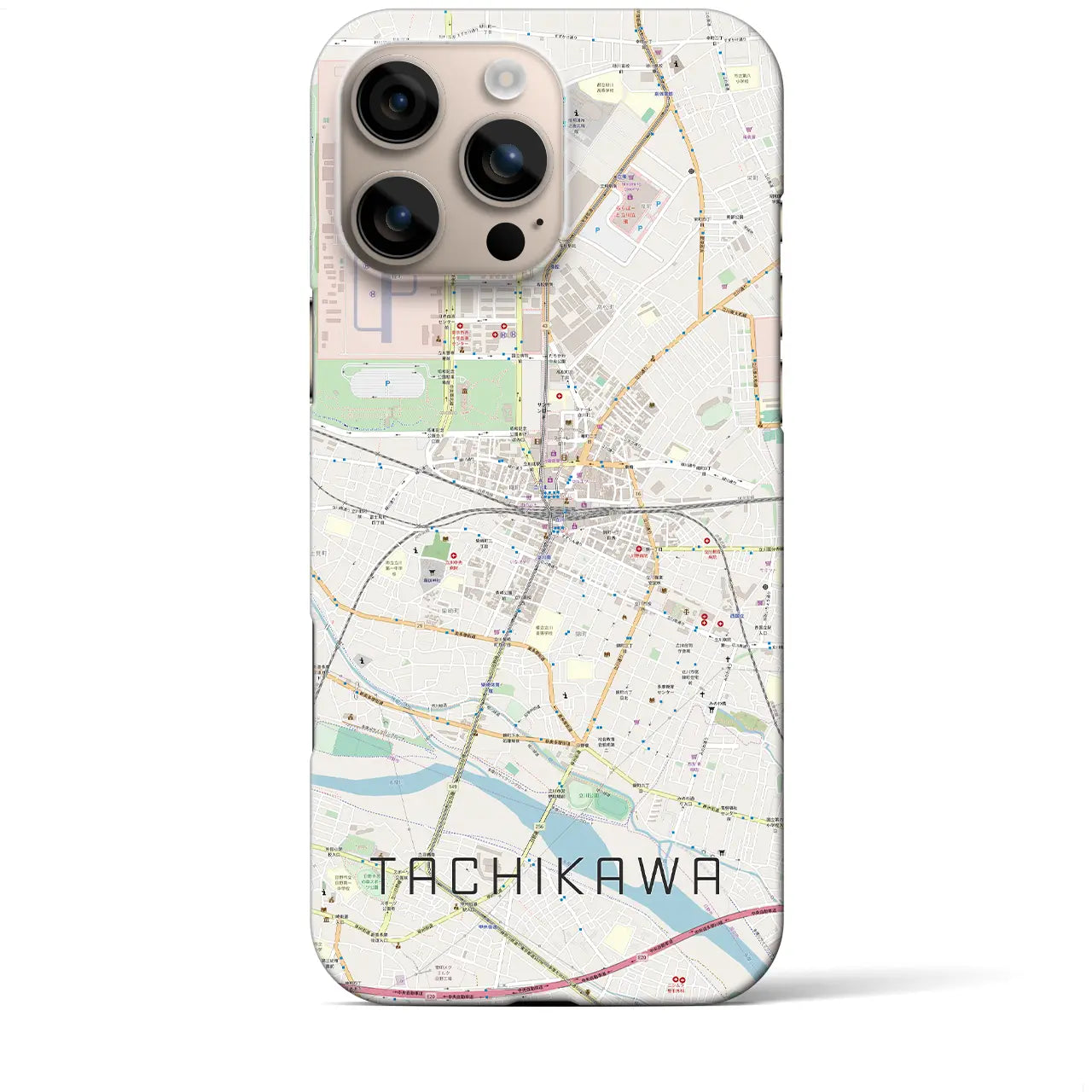 【立川(東京都)】地図柄iPhoneケース(バックカバータイプ)