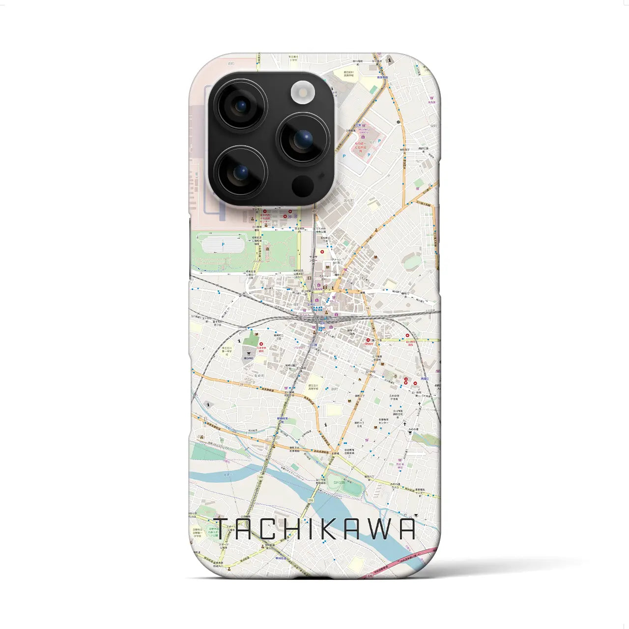 【立川(東京都)】地図柄iPhoneケース(バックカバータイプ)