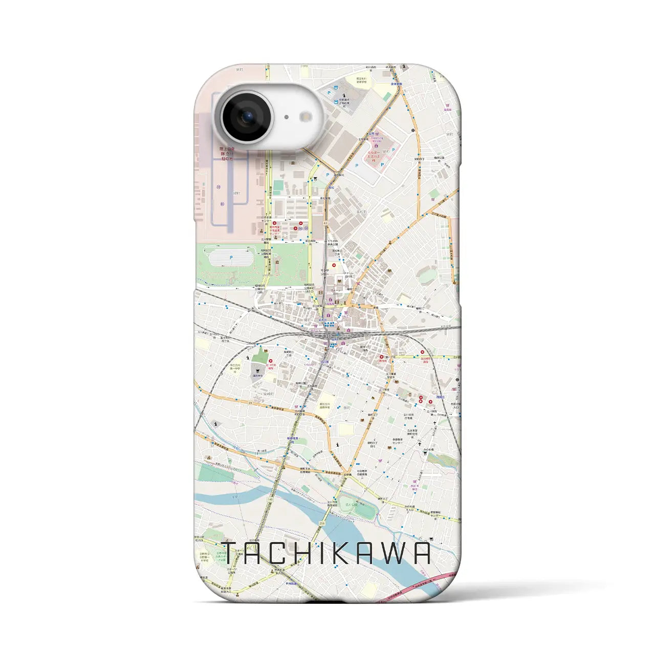 【立川(東京都)】地図柄iPhoneケース(バックカバータイプ)