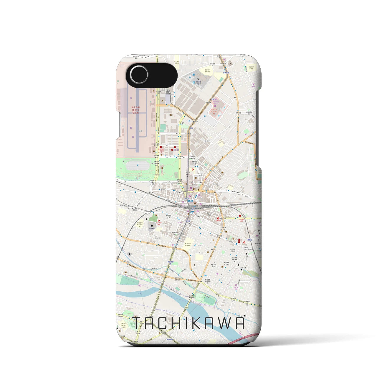 【立川(東京都)】地図柄iPhoneケース(バックカバータイプ)