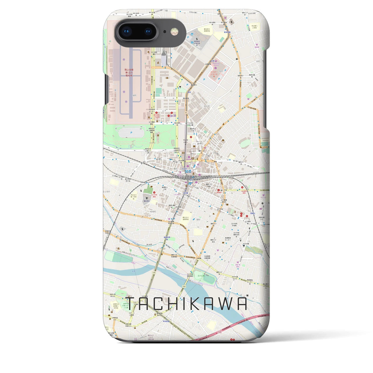 【立川(東京都)】地図柄iPhoneケース(バックカバータイプ)