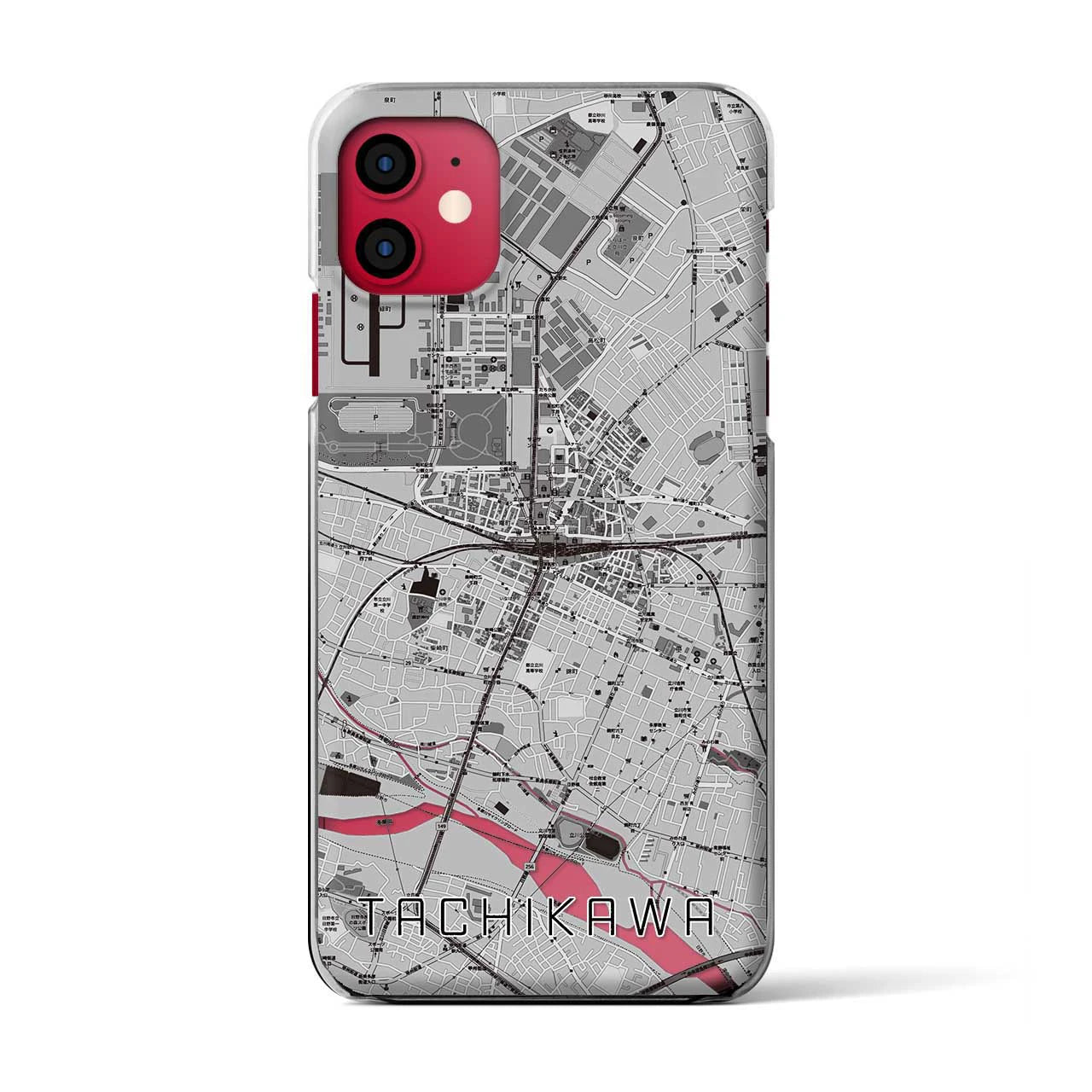 【立川(東京都)】地図柄iPhoneケース(クリアタイプ)