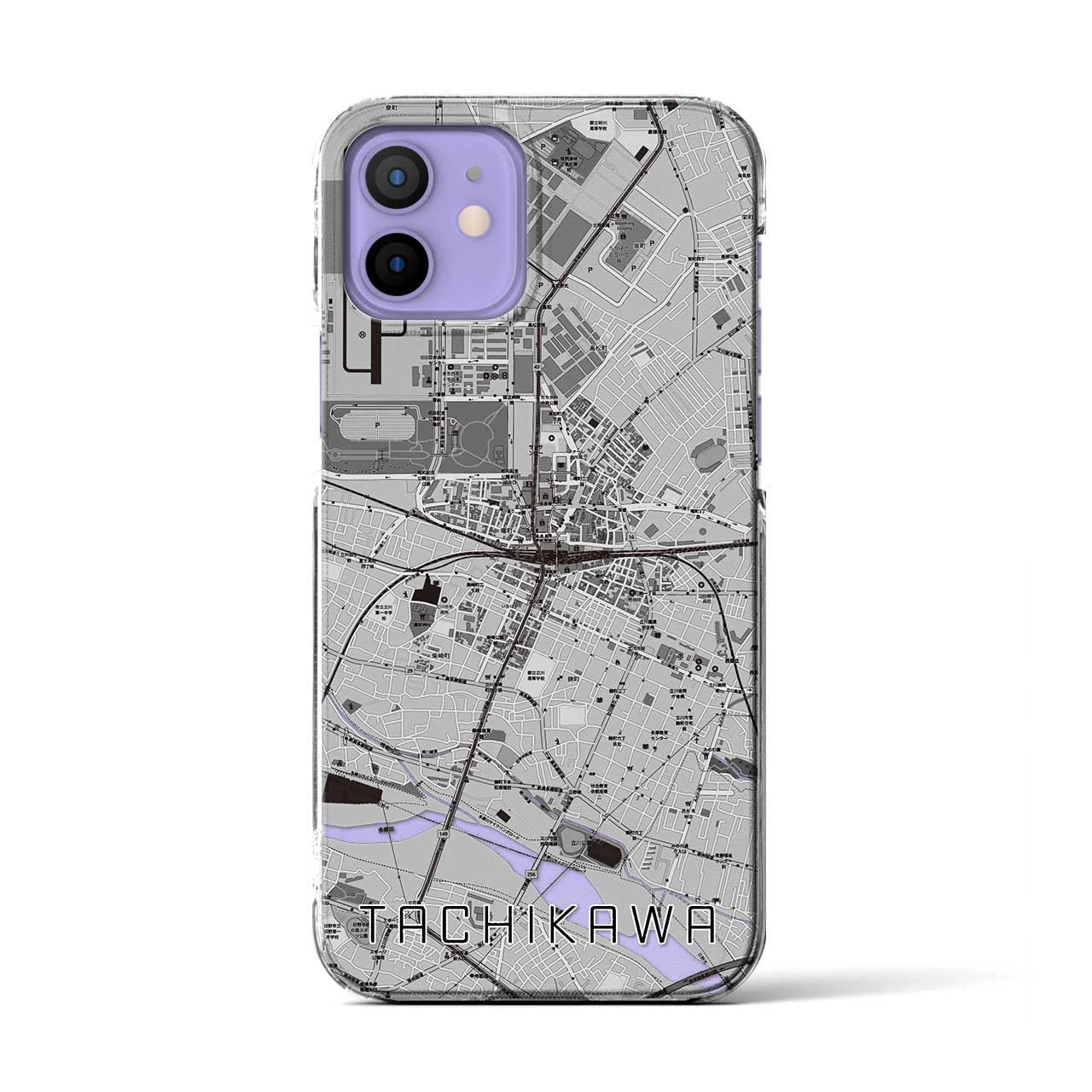 【立川(東京都)】地図柄iPhoneケース(クリアタイプ)